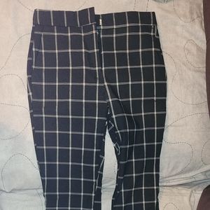 Black plaid pants